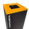 Ecopunto Individual Reciclaje Plástico/Metal Pintado 45L Negro